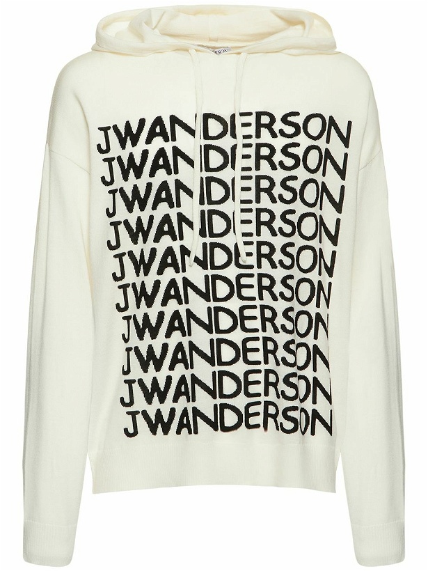 Photo: JW ANDERSON - Repeated Logo Hooded Knit Sweater