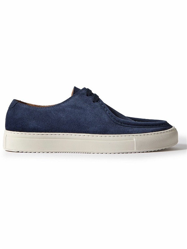 Photo: Mr P. - Larry Regenerated Suede by evolo® Derby Shoes - Blue