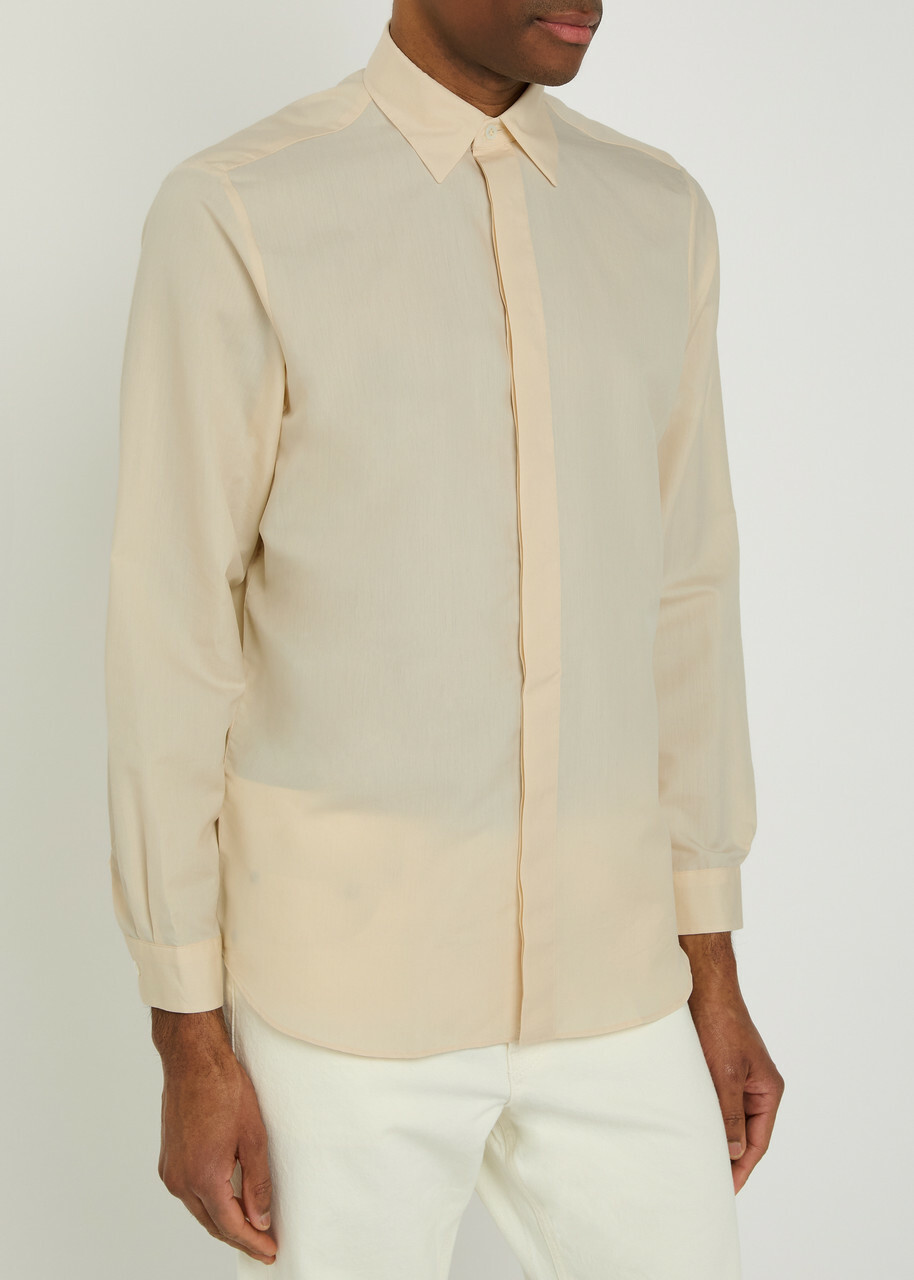 Lardini Cotton and Silk-blend Shirt White