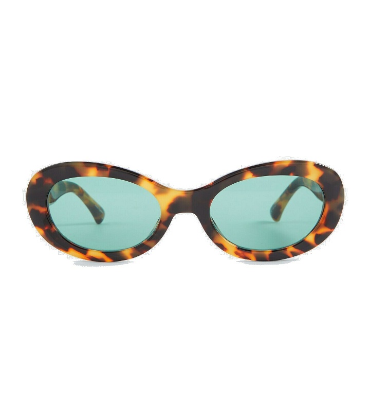 Photo: Dries Van Noten Tortoiseshell-effect oval sunglasses