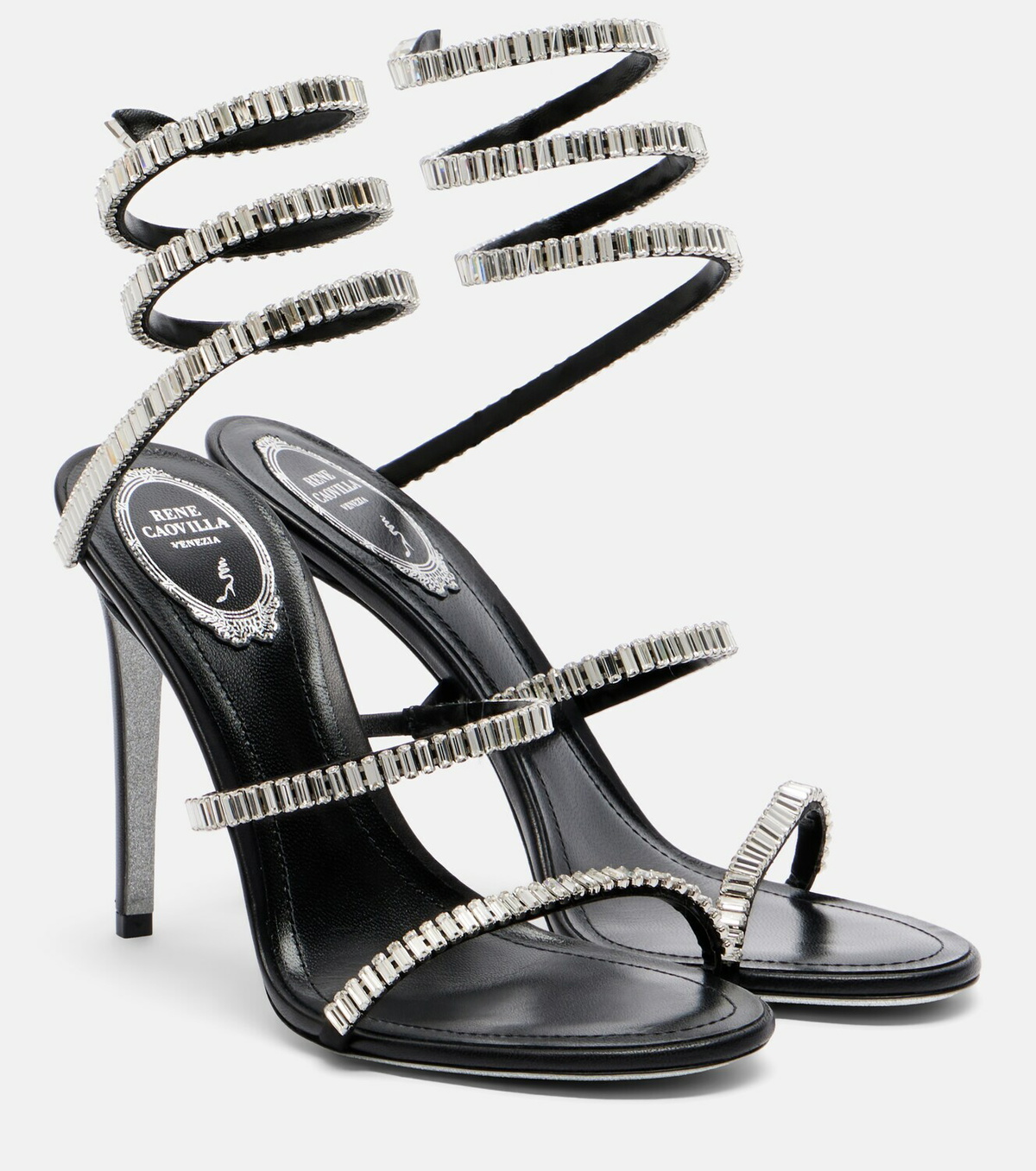 Rene Caovilla Cleo Spark embellished leather sandals