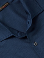 Rubinacci - Wool-Piqué Shirt - Blue