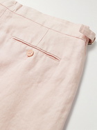 Orlebar Brown - Norwich Straight-Leg Linen Shorts - Pink