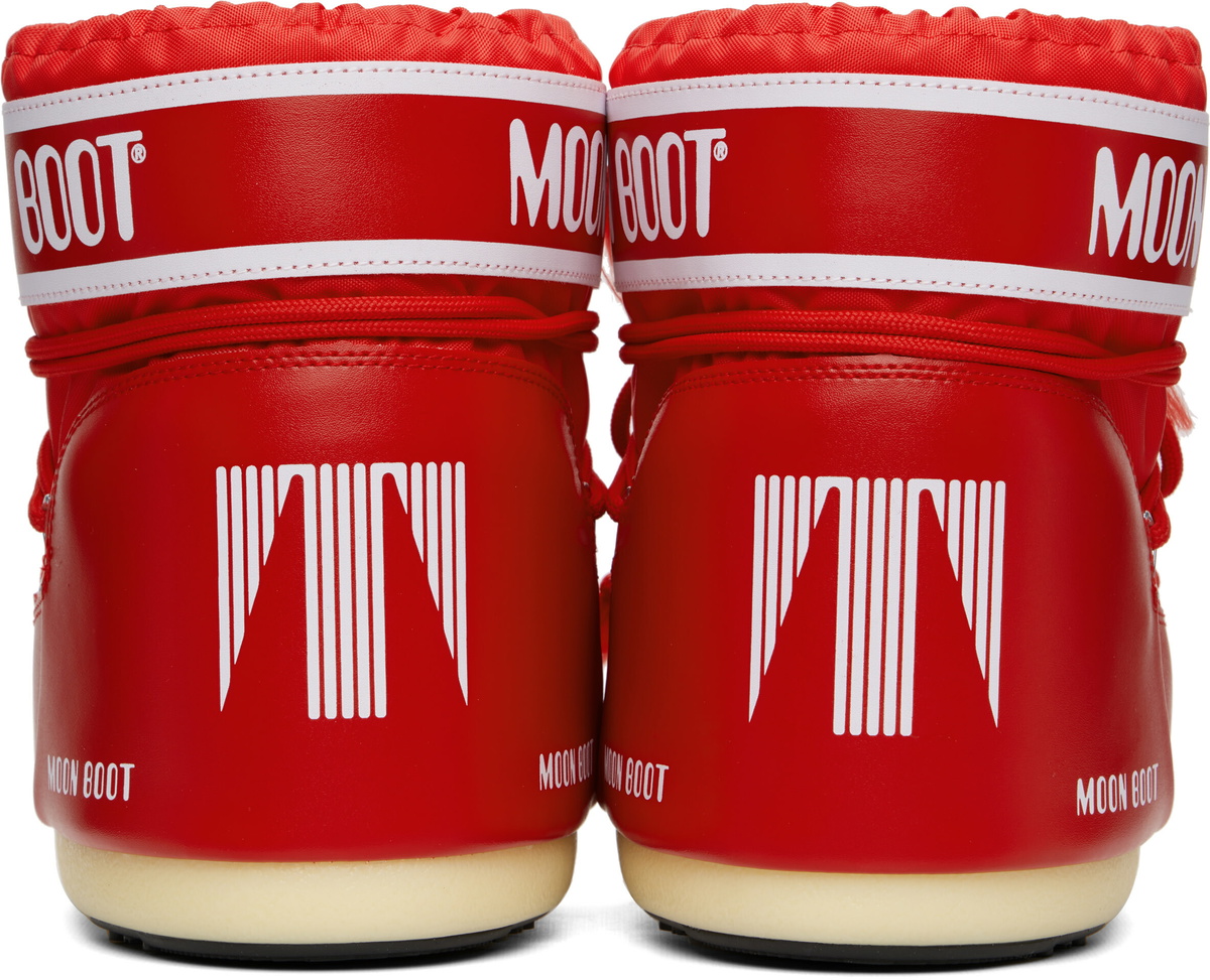 Moon Boot Red Icon Low Nylon Boots