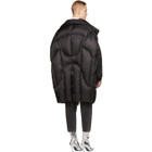 Chen Peng Black Long Funnel Puffer Jacket