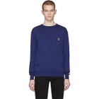 Moschino Navy Embroidered Logo Sweater
