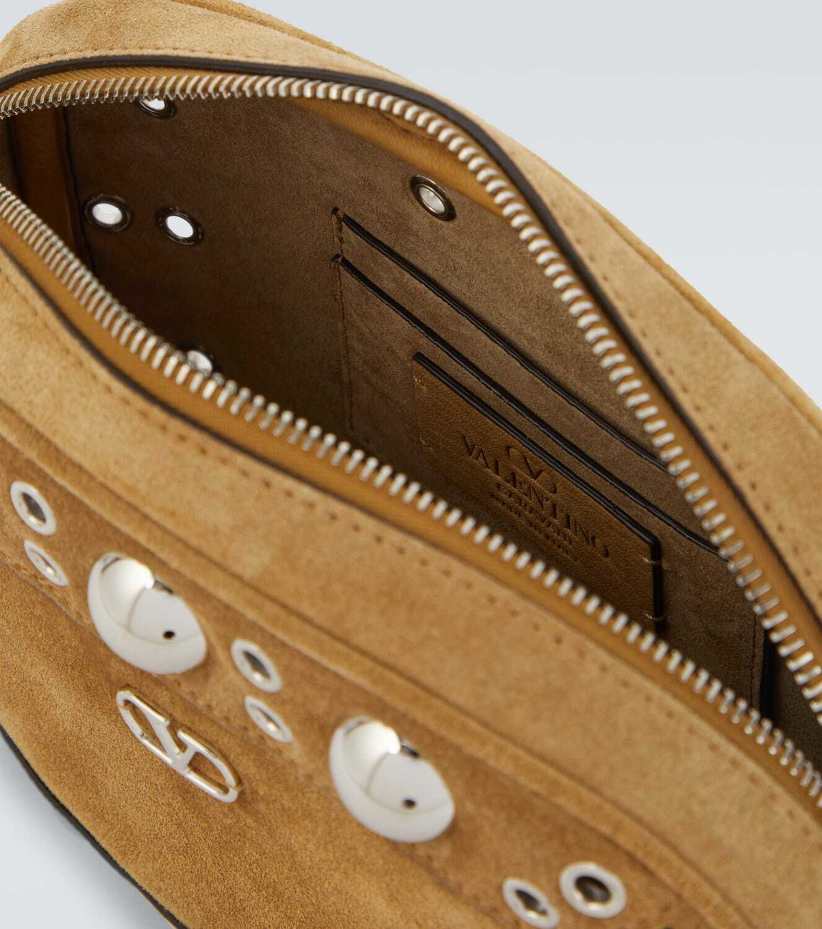 Valentino Garavani Nellcôte studded suede crossbody bag