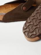 Birkenstock - Boston Suede Clogs - Brown