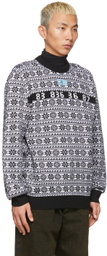 VTMNTS Black & White Number Nordic Sweater