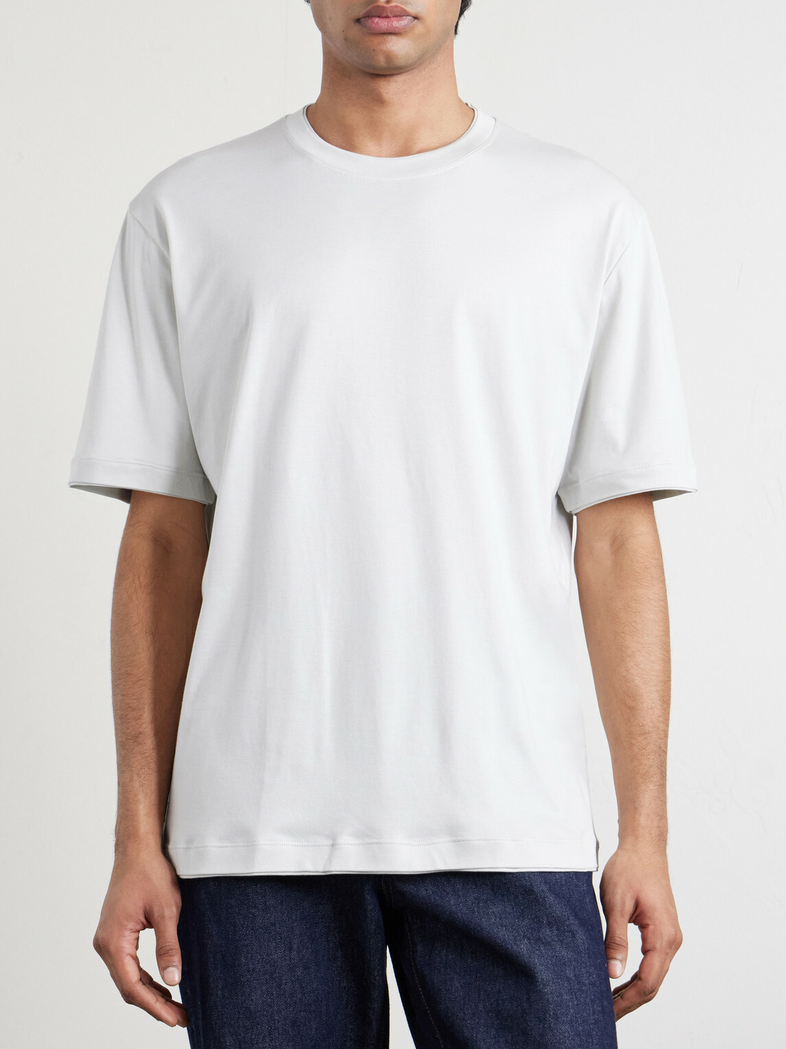 Eleventy - Cotton and Modal-Blend Jersey T-Shirt - Neutrals