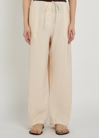 Studio Nicholson Drawstring Straight-leg Modal-blend Trousers Beige