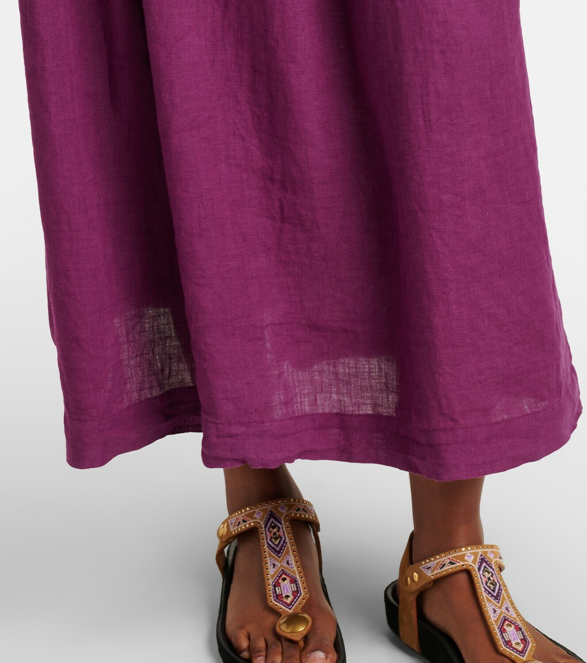 Velvet Linda linen maxi skirt
