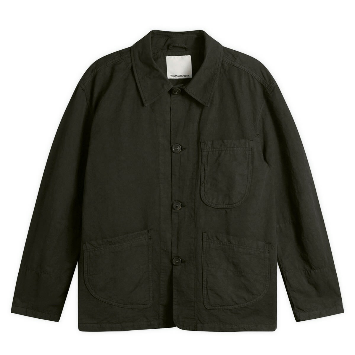 YMC Men's Garment Dyed Construction Jacket in Dark Green