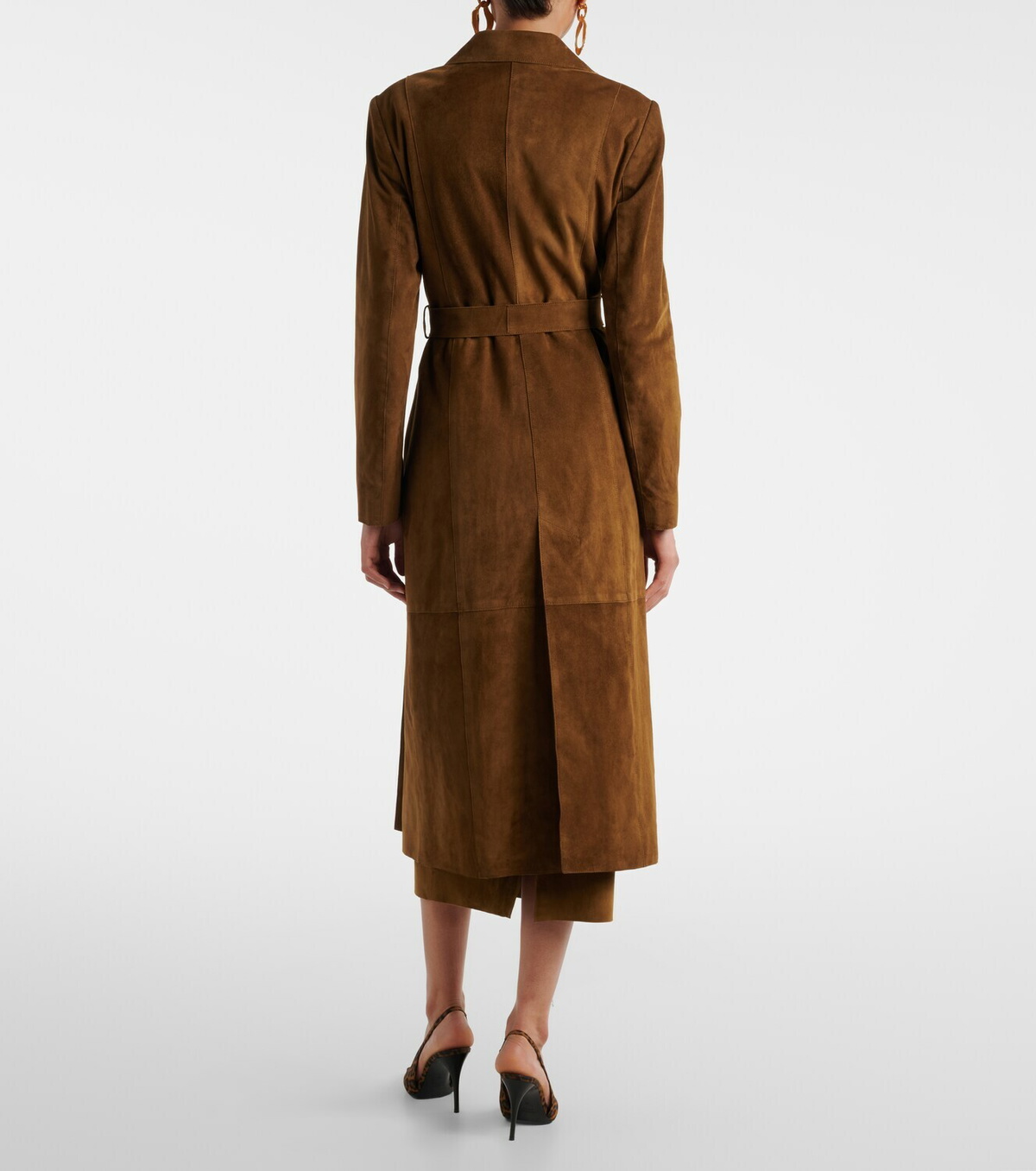 Nour Hammour Winona belted suede wrap coat