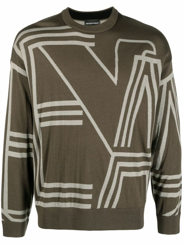 Photo: EMPORIO ARMANI - Logo Wool Blend Sweater