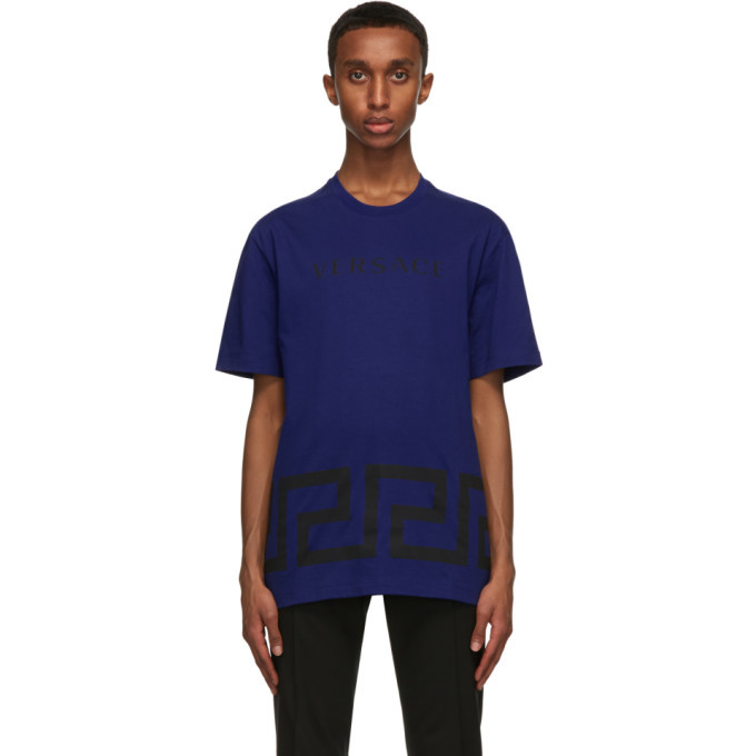 Photo: Versace Blue Greca T-Shirt