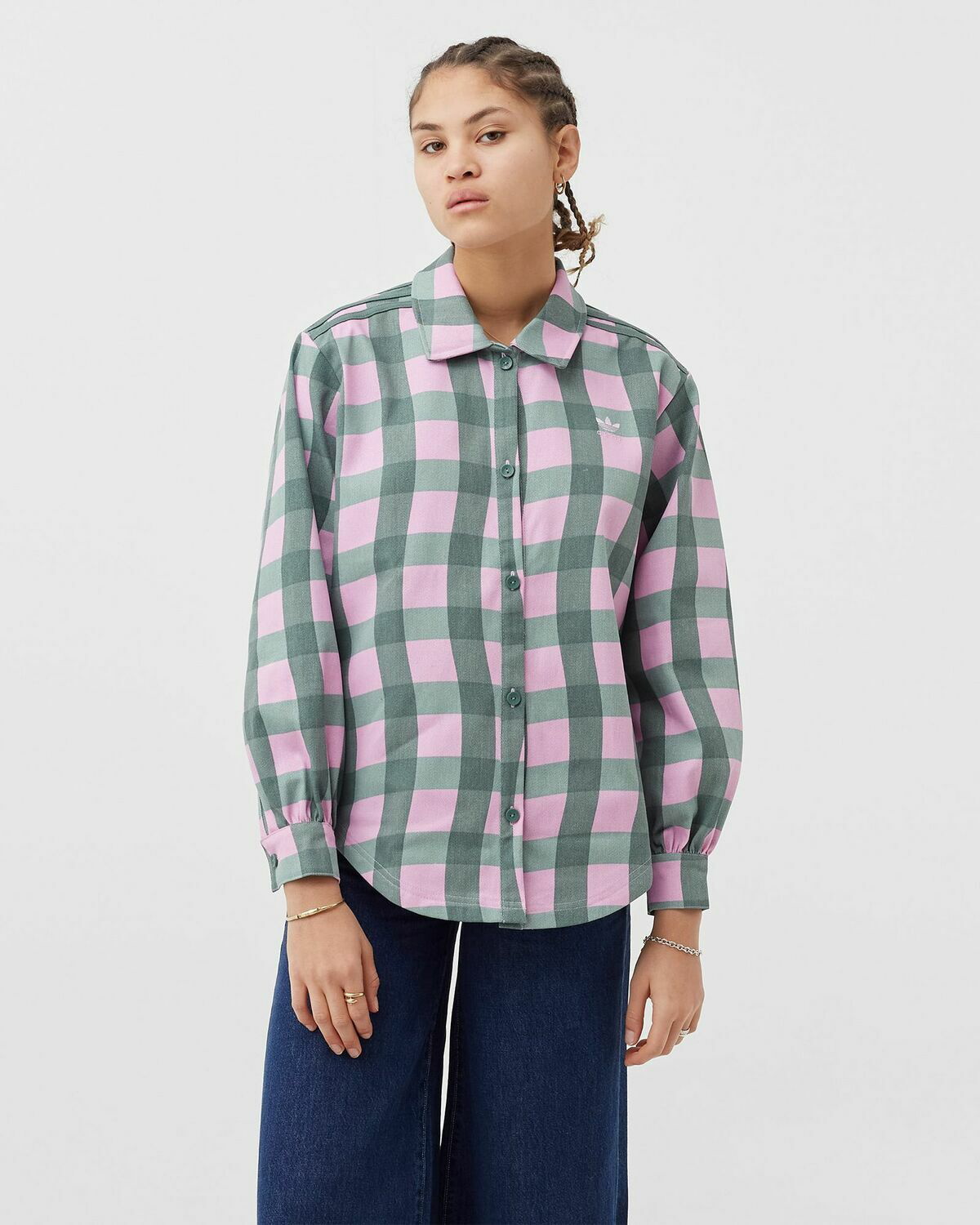 Adidas Wmns Twill Shirt Pink - Womens - Shirts & Blouses