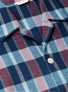 Derek Rose - Kelburn Checked Cotton-Flannel Pyjama Set - Blue