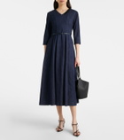'S Max Mara Vela embellished belted denim midi dress
