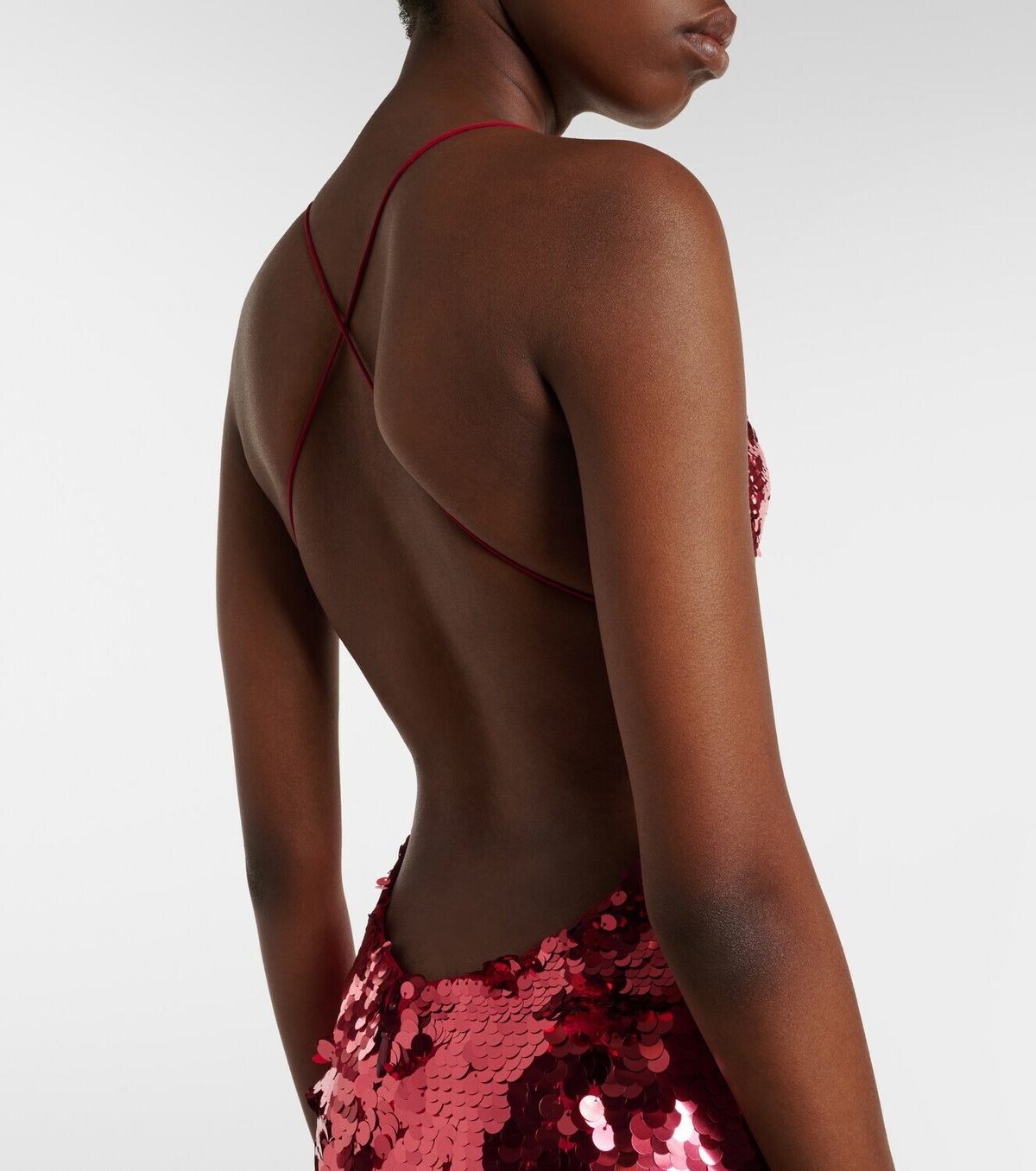 Alex Perry Sequined open-back minidress
