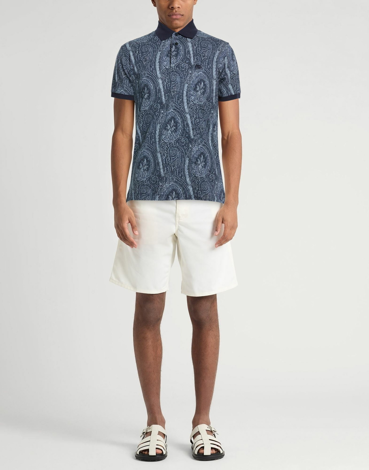 Etro Mens Polo shirt Midnight in Blue