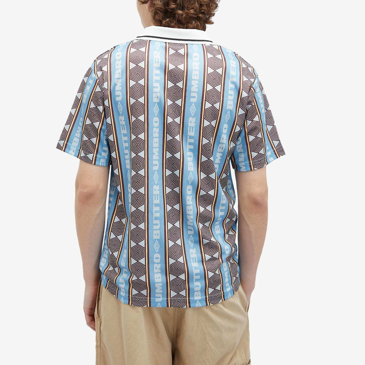 Butter Goods Men's x Umbro Vert Jersey in Sky/Brown Butter Goods