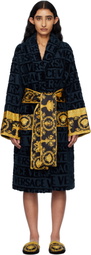 Versace Underwear Navy 'I Heart Baroque' Bathrobe