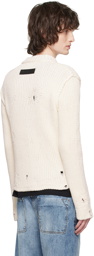 JW Anderson Off-White Distressed Cardigan