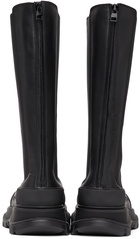 Alexander McQueen Black Tread Slick Tall Boots