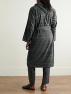 Missoni Home - Chalk Striped Cotton-Terry Jacquard Hooded Robe - Gray