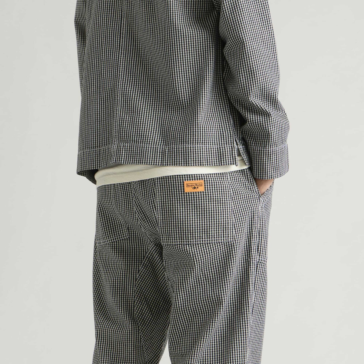 Service Works Men's House Gingham Chef Pants in Black