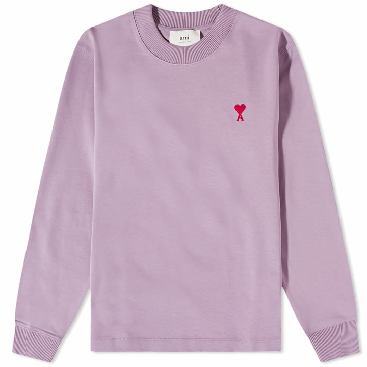 Photo: AMI Men's Long Sleeve A Heart T-Shirt in Parma