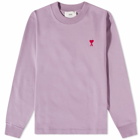 AMI Men's Long Sleeve A Heart T-Shirt in Parma