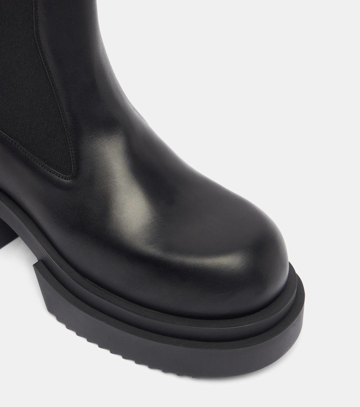 Rick Owens Beatle leather platform Chelsea boots