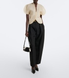 Khaite Kye Small paneled calf hair shoulder bag