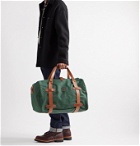 Filson - Leather-Trimmed Cotton-Twill Duffle Bag - Green