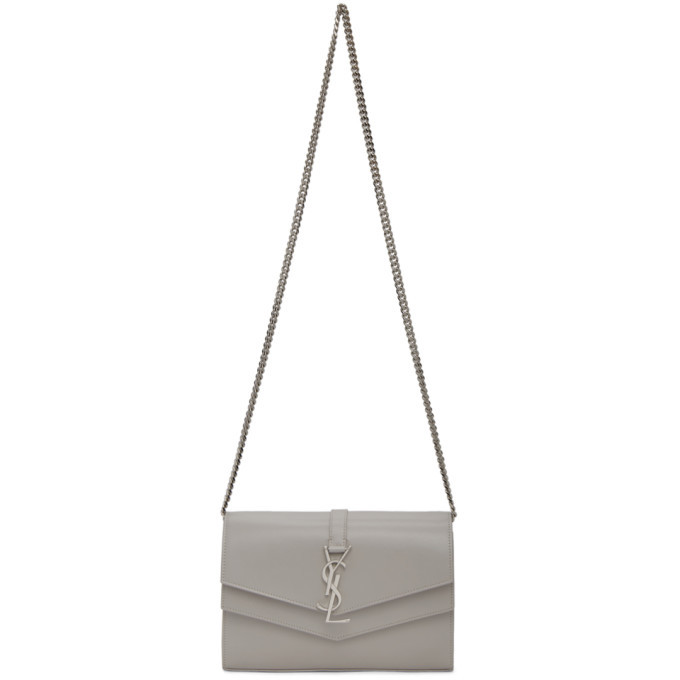 Saint Laurent Grey Sulpice Chain Wallet Bag Saint Laurent