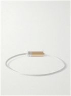 Le Gramme - Cable Sterling Silver and 18-Karat Gold Bracelet - Silver