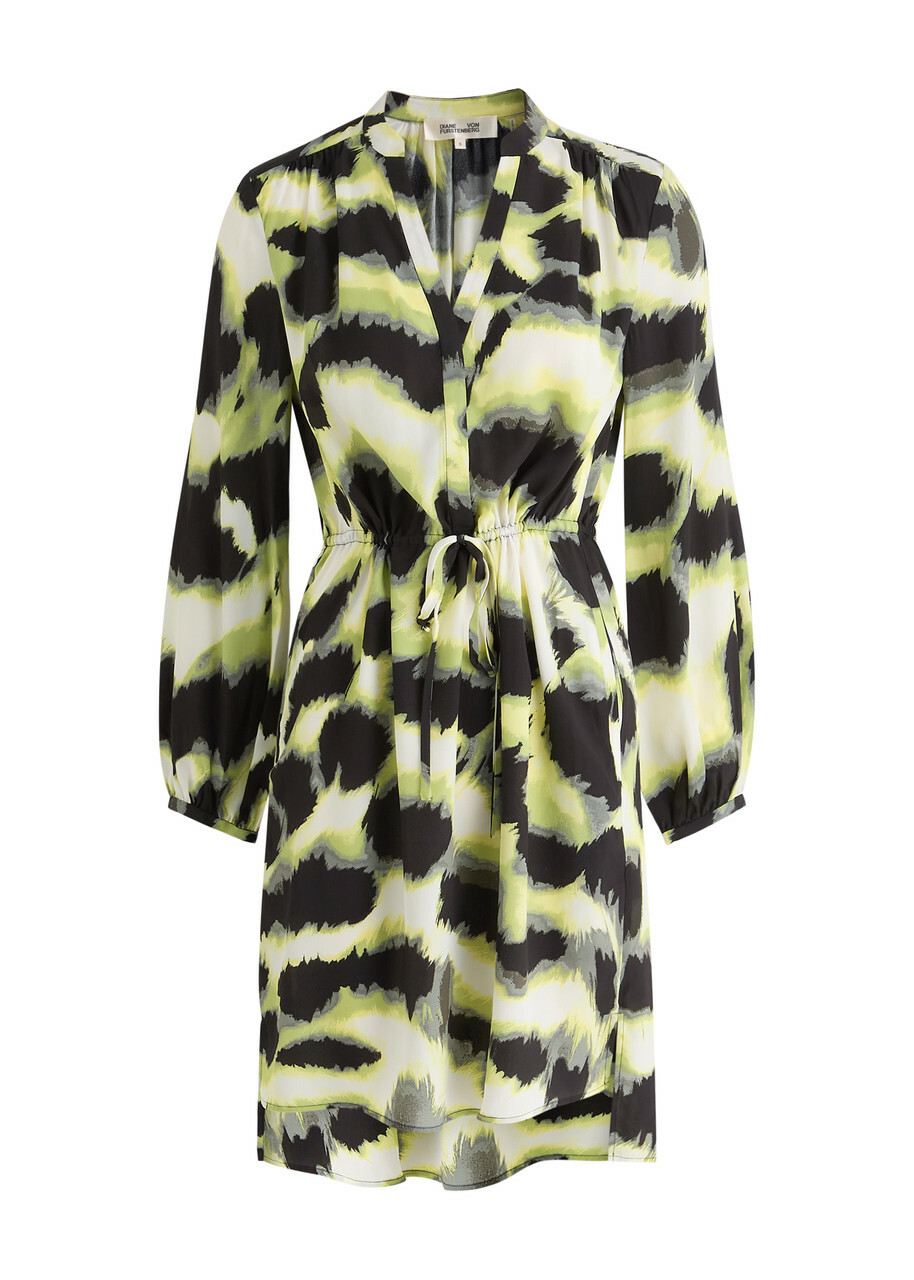 Diane Von Furstenberg Sonoya Printed Chiffon Mini Dress Multicoloured