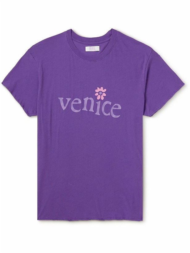 Photo: ERL - Venice Printed Cotton-Jersey T-Shirt - Purple