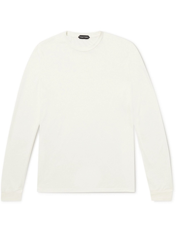 Photo: TOM FORD - Slim-Fit Jersey T-Shirt - White