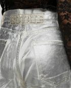 Rotate Birger Christensen Coated Denim Pants Silver - Womens - Jeans