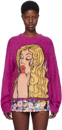 ERL Pink Graphic Sweater