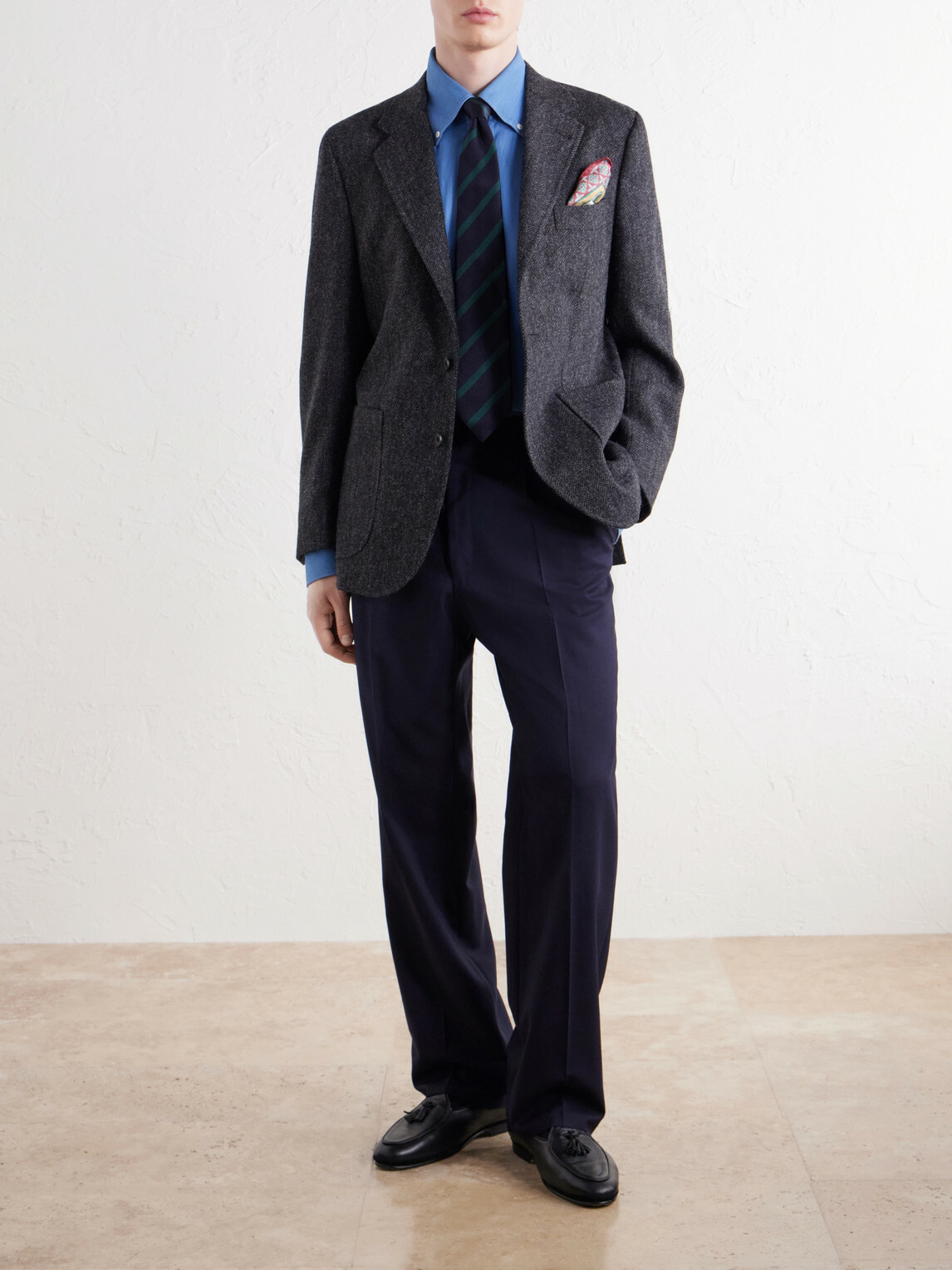 Rubinacci - Herringbone Virgin Wool Blazer - Gray