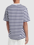 VERSACE - Logo Striped Cotton T-shirt