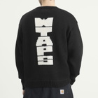 WTAPS Men's Intarsia Knit Sweater in Black