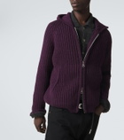 Our Legacy Level ribbed-knit wool zip-up hoodie