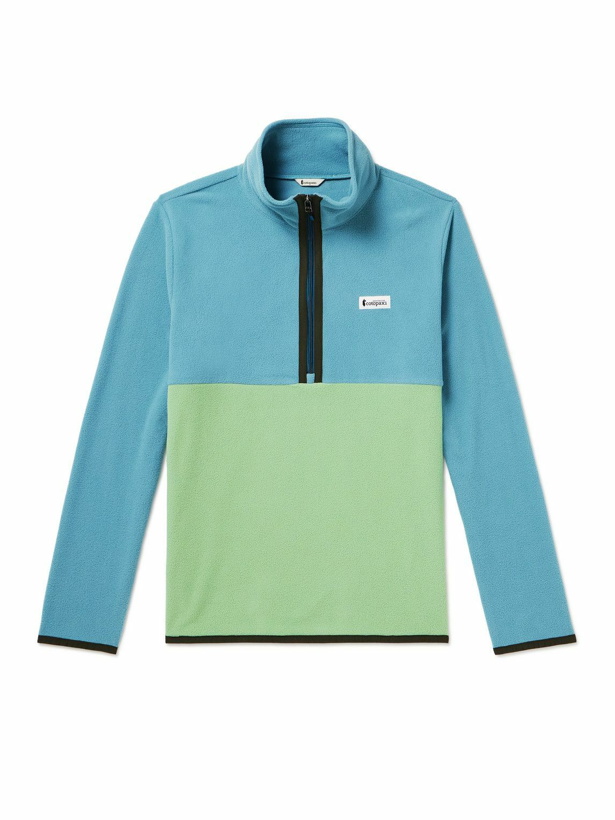 Photo: Cotopaxi - Colour-Block Recycled-Fleece Half-Zip Sweater - Blue