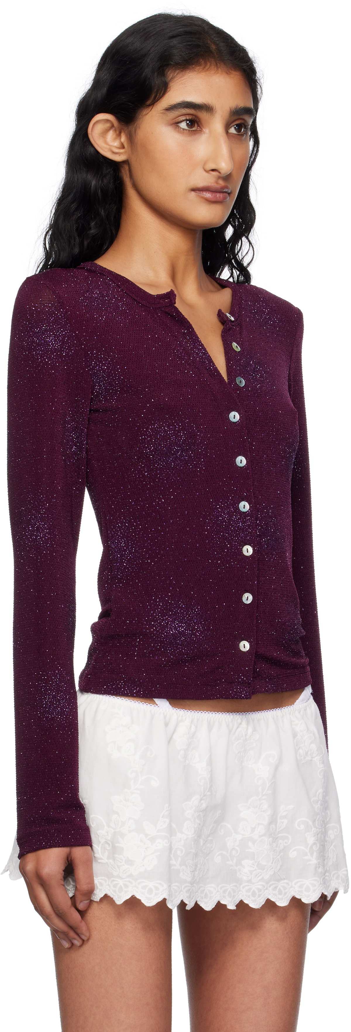 Fruity Booty Purple Isola Sparkly Cardigan