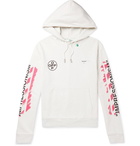 Off-White - Logo-Print Loopback Cotton-Jersey Hoodie - Men - White